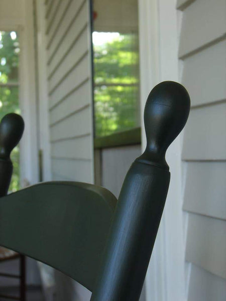 Alfred Village Shaker Rocker - pommel detail with Lexington green paint